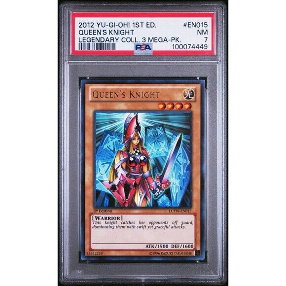 2012 YU-GI-OH! LEGENDARY COLLECTION 3 MEGA-PACK EN015 QUEEN'S KNIGHT 1ST E PSA 7 - Picture 1 of 1